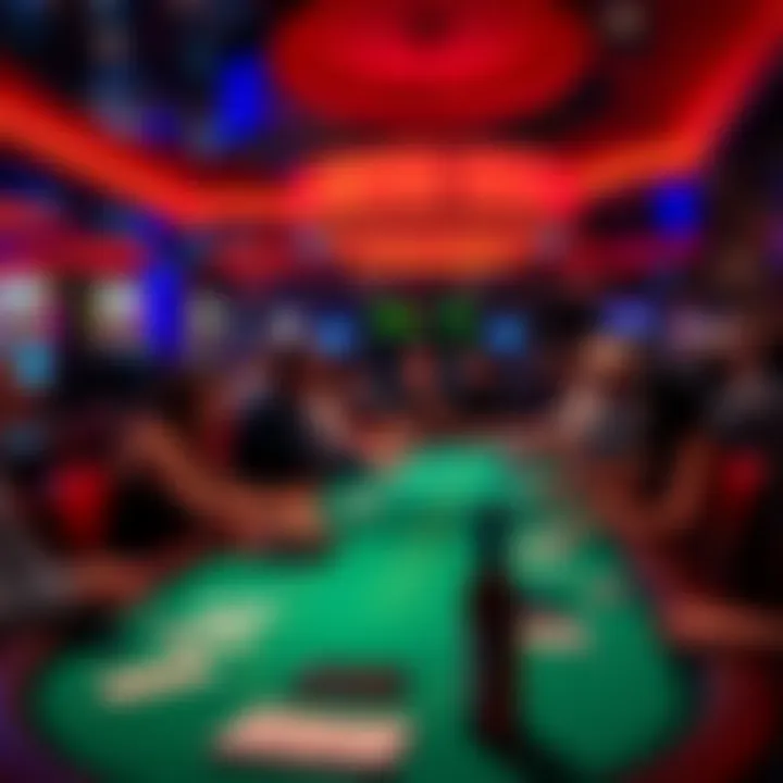 Social Atmosphere at a Blackjack Table in Hollywood Casino A vibrant social atmosphere around a blackjack table