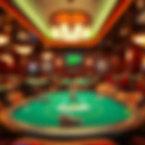 Overview of the poker room setup