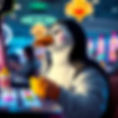 Engaging Player Experience with Lucky Penny Penguin Illustration of a player enjoying the Lucky Penny Penguin slot experience