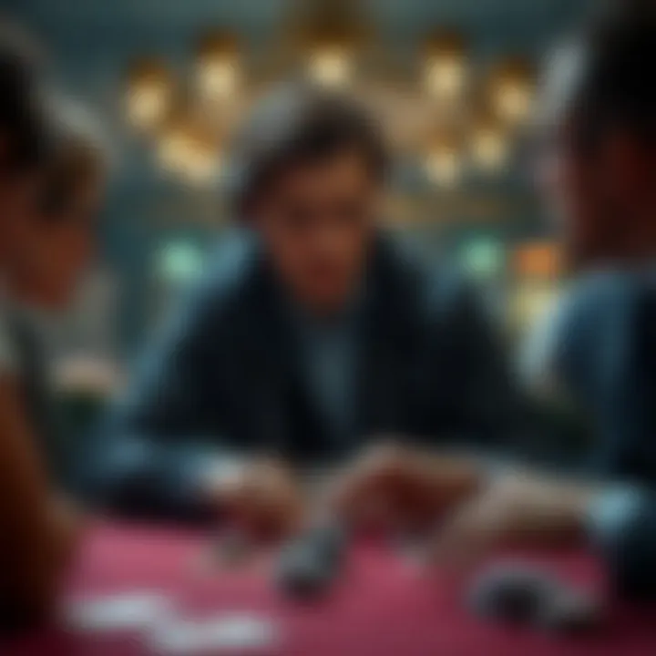 Illustration of psychological tactics in poker gameplay