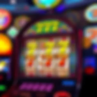 A vibrant display of winning combinations on the 777 slot machine, celebrating a jackpot