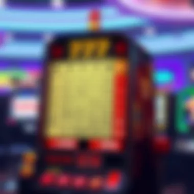 An overview of the payout table and betting options on the 777 slot machine