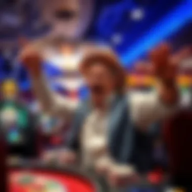 Player Celebrating a Big Win at the Casino Player Celebrating a Big Win