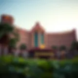 Exterior view of Mohegan Sun showcasing its architectural grandeur