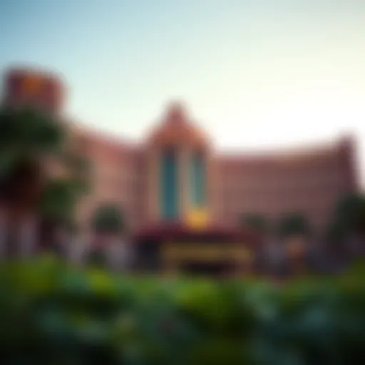 Exterior view of Mohegan Sun showcasing its architectural grandeur