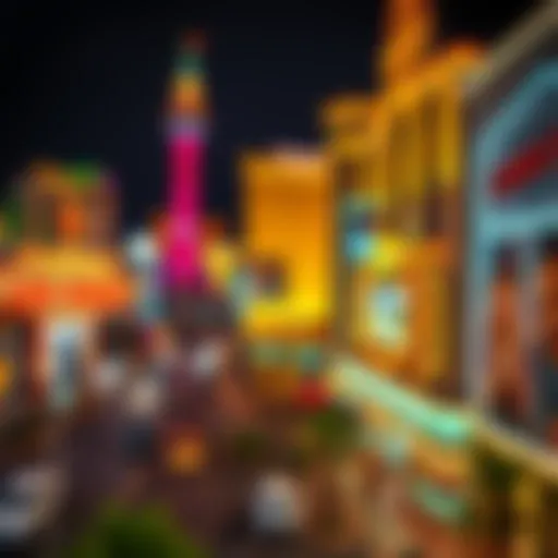 Vibrant Las Vegas Strip at night showcasing various venues