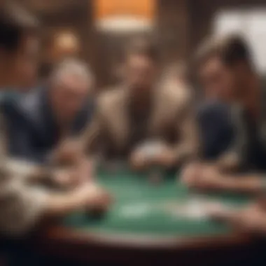 High-stakes poker table at the Palms Club with players engaged in a game