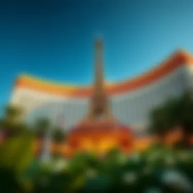 Iconic Architecture of the Paris Casino Resort Stunning exterior view of the Paris Casino Resort, showcasing its iconic architecture