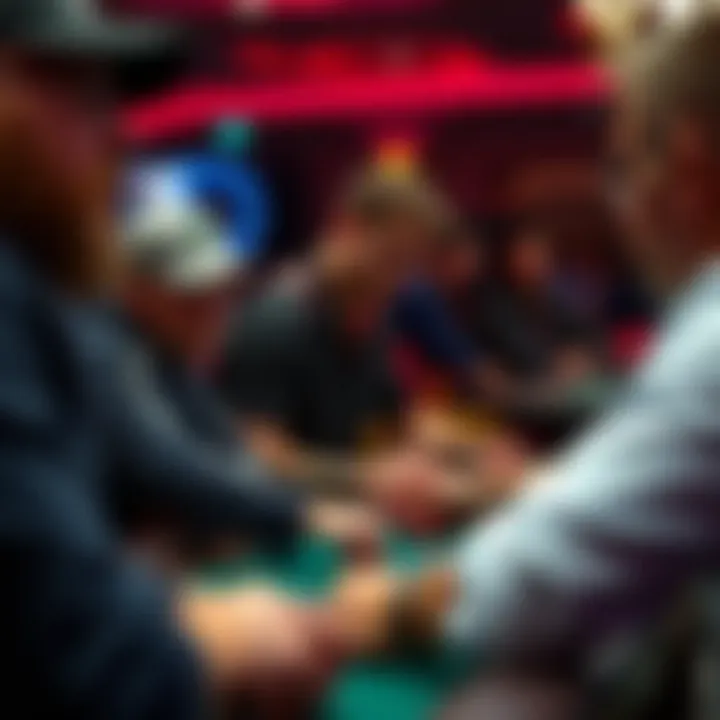 Intense Focus in Tournament Play Poker Players Engaged in a High-Stakes Game
