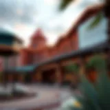 Exterior view of Rainrock Casino showcasing its architectural elegance