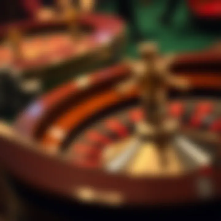 Roulette wheel in motion