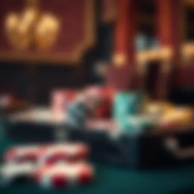 Elegant Poker Chip Set A well-organized poker chip set in a stylish case ready for gameplay