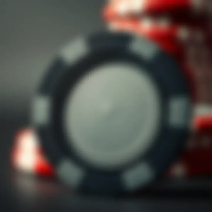 Professional Poker Chip Detail Close-up of a professional-grade poker chip highlighting its texture and weight