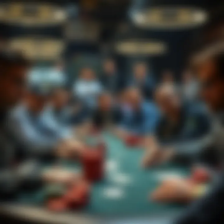 A global poker tournament with participants from various backgrounds.