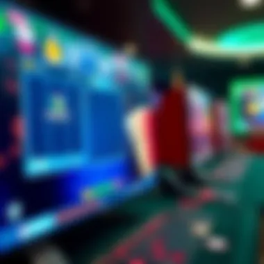 An online poker game interface showing vibrant graphics.