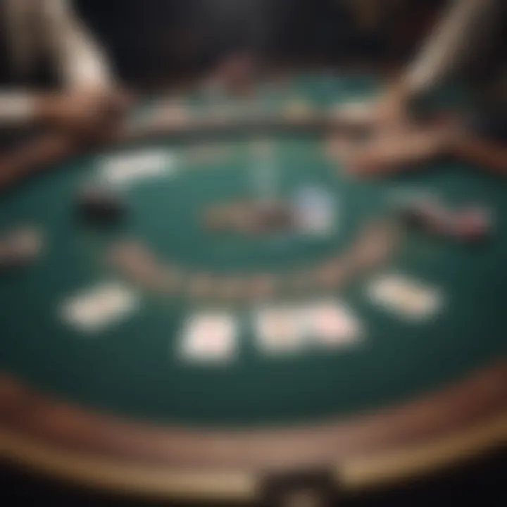 A close-up of a high-stakes poker table representing the thrill and strategy in gaming.