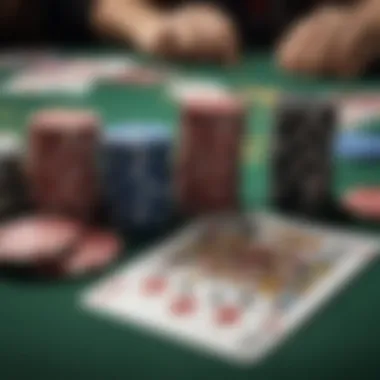 An elegant poker setup showcasing chips and cards