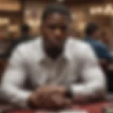 Kevin Hart at a poker table showcasing his concentration