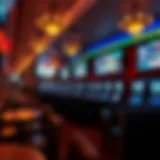 Interior view of The Orleans Sports Book showcasing betting stations and screens