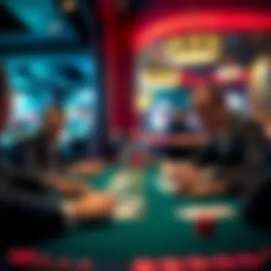 Players engaged in an intense blackjack game at a casino