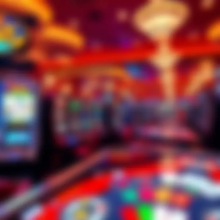 Vibrant Gaming Experience at Twin Arrows Casino Interior gaming floor of Twin Arrows Casino filled with vibrant slots and tables