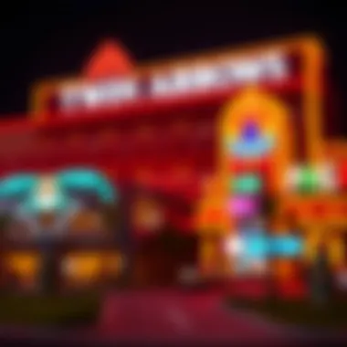 Twin Arrows Casino Illuminated at Night Nighttime illumination of Twin Arrows Casino creating a lively atmosphere