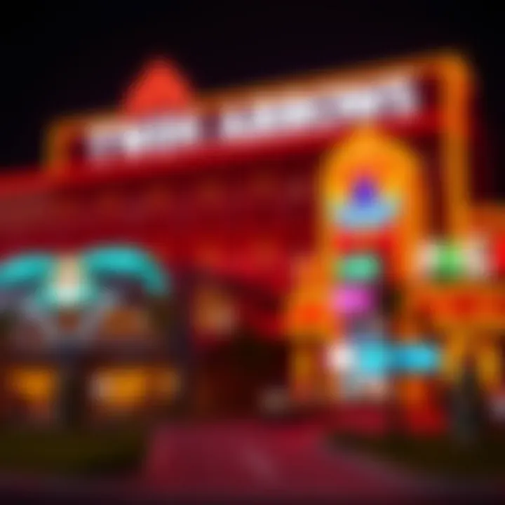 Twin Arrows Casino Illuminated at Night Nighttime illumination of Twin Arrows Casino creating a lively atmosphere