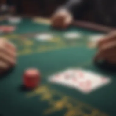 A visually engaging infographic illustrating basic blackjack rules and strategies.