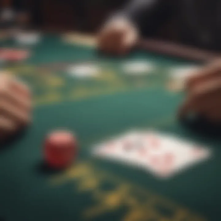 A visually engaging infographic illustrating basic blackjack rules and strategies.