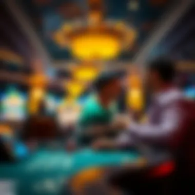 A casino environment emphasizing engagement