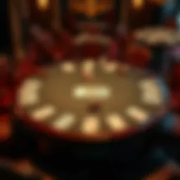 A detailed layout of a Five Card Draw Poker table
