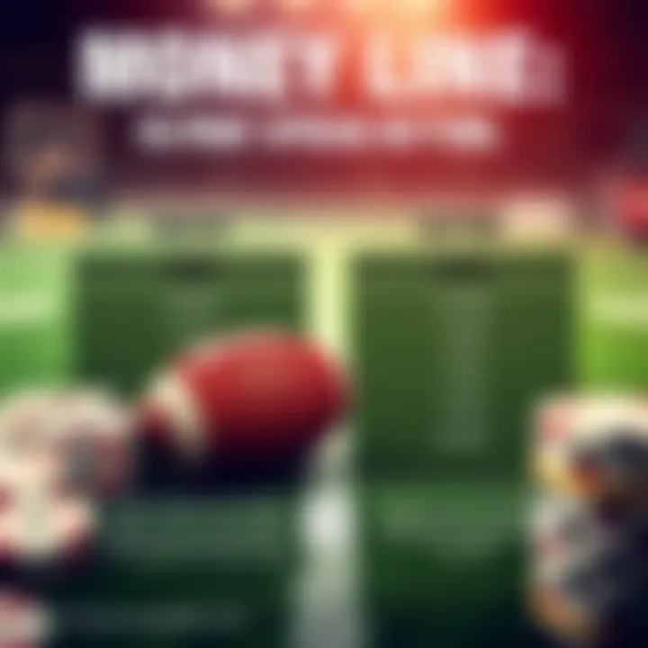 Graphic illustrating the comparison between money line and point spread betting