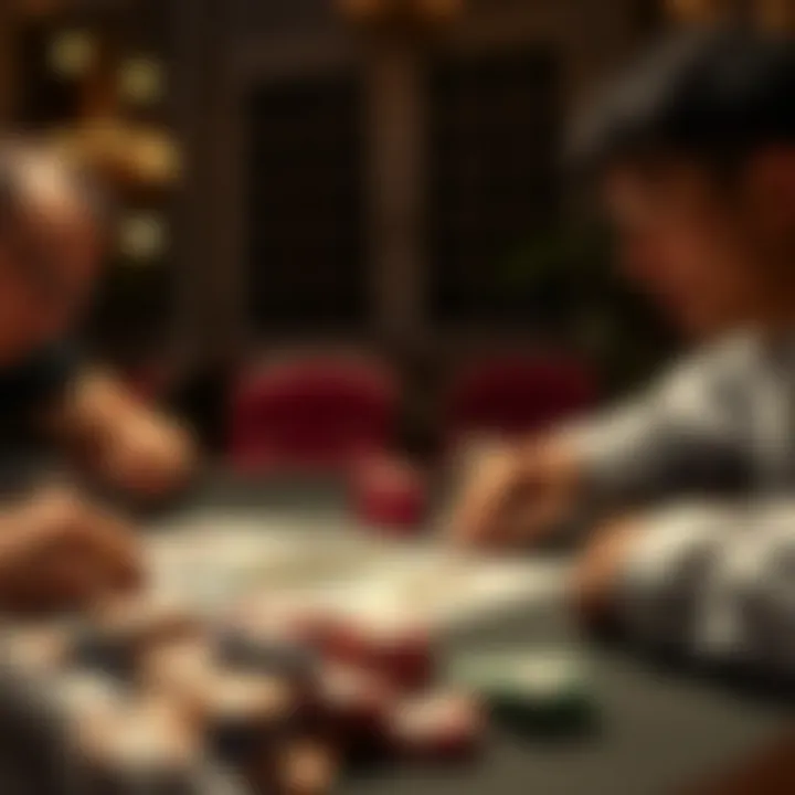 Diagrams illustrating opponent reading techniques in poker