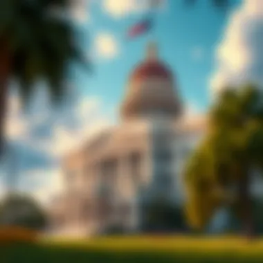 Texas Legislative Framework Illustration of Texas legislative building representing sportsbook laws