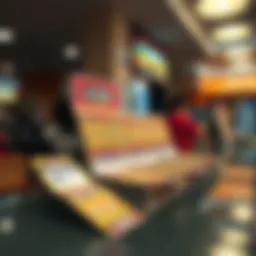 Scratch-off lottery tickets displayed at a retail counter