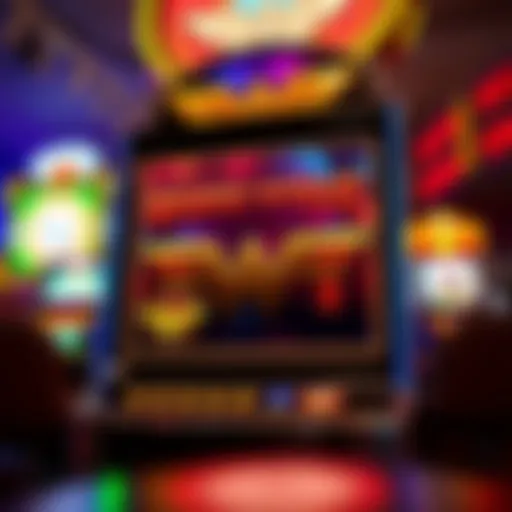 Artistic representation of the Wonder Woman slot machine showcasing vibrant graphics